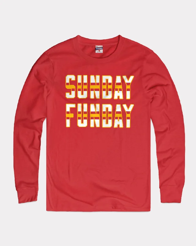 KC Sunday Funday Red Long Sleeve T-Shirt