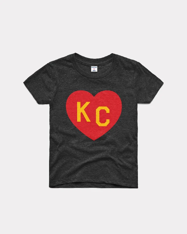 Kids KC Heart Black & Red T-Shirt