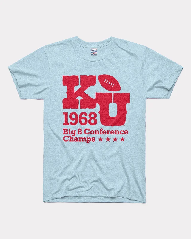 KU Jayhawks Big 8 Football Champs Powder T-Shirt