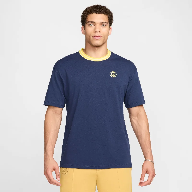 Nike PSG Premium Essential Tee [Navy Blue/Yellow]