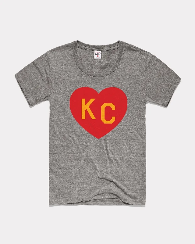 Women's Grey Arrowhead KC Heart T-Shirt