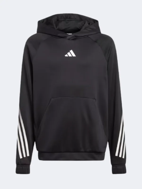 Adidas Aeroready Kids-Unisex Sportswear Hoody Black / Grey /White