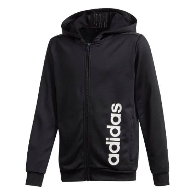 Adidas 3 Stripes Kids-Boys Training Hoody Black/White