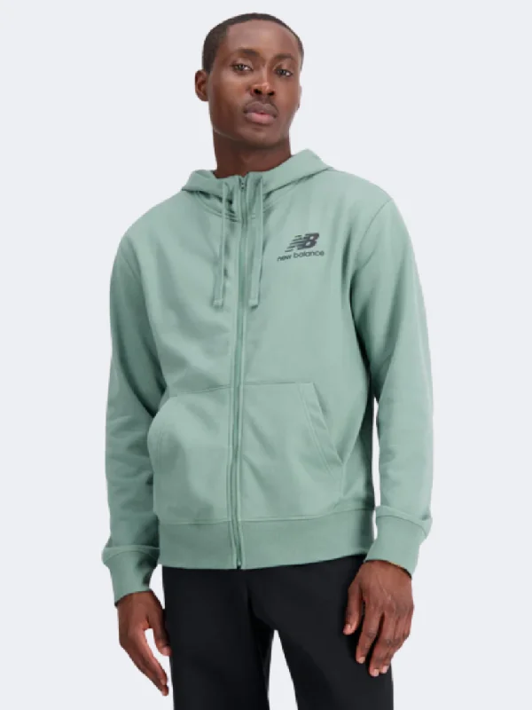 New Balance Essentials Stacked Logo Men Lifestyle Hoody Dark Juniper