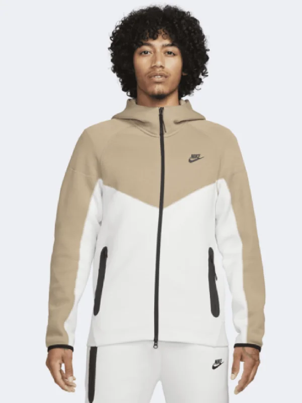 Nike Tech Fleece Men Lifestyle Lifestyle Hoody White/Khaki/Black