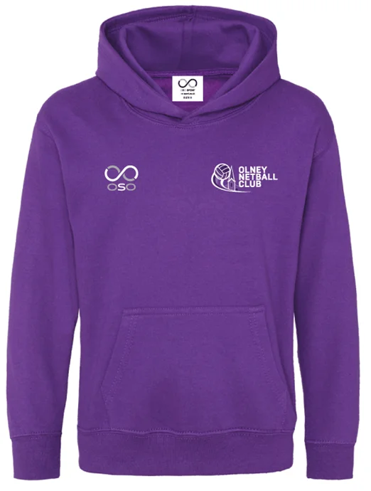 Olney Netball Club Post Match Hoodie Youth - Purple