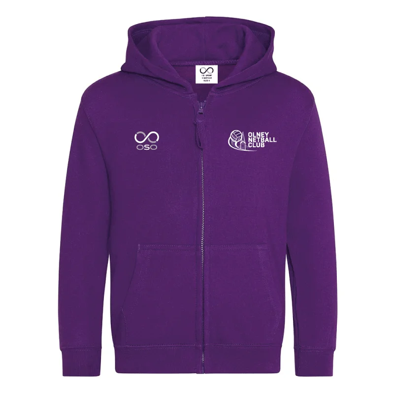 Olney Netball Club Post Match Zip Hoodie - Purple