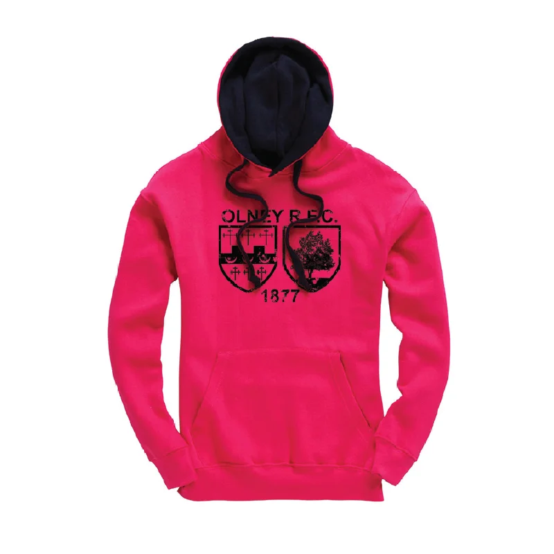 Olney RFC Supporter's Hoodie - Fuchsia / Navy