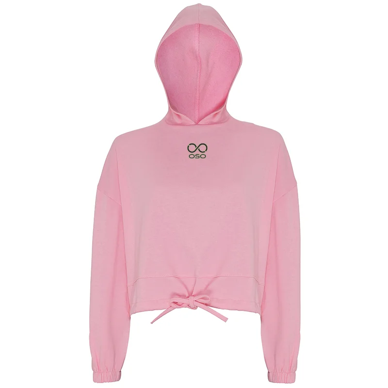 OSO Cropped Hoodie Ladies - Pink