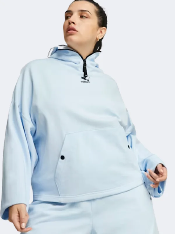 Puma Dare To Hoodie Women Lifestyle Hoody Icy Blue