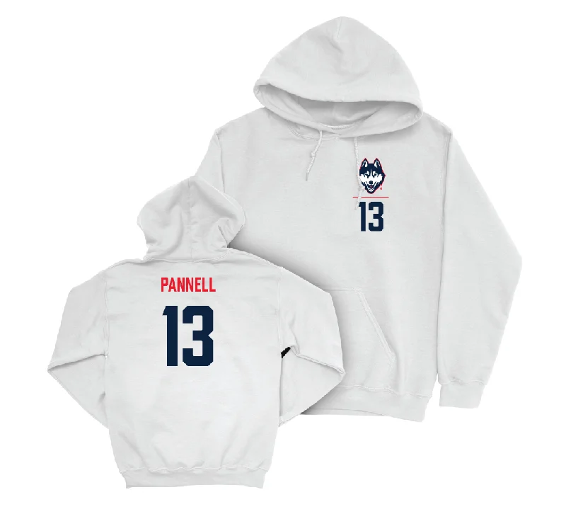 UConn Women's Volleyball Logo White Hoodie - Taylor Pannell | #13