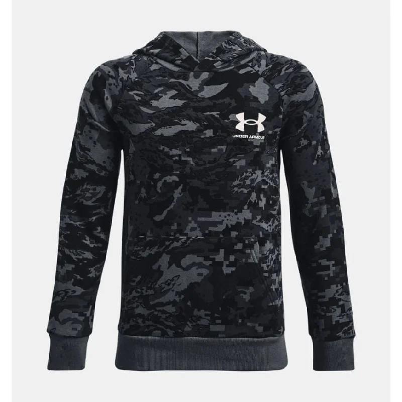 Under Armour Rival Fleece Abc Camo Boys Training Hoody Grey/White