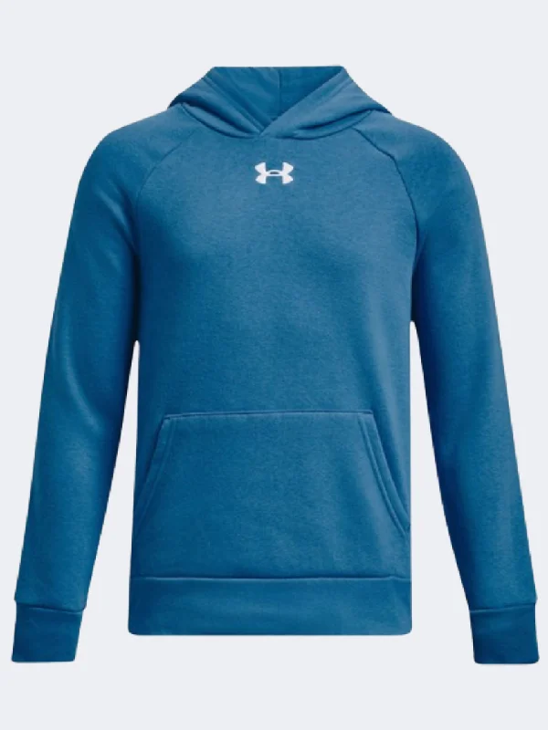 Under Armour Rival Fleece Boys Training Hoody Cosmic Blue/White