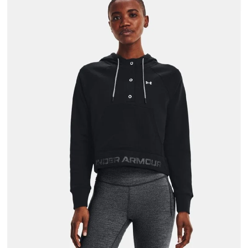 Under Armour Rival Fleece Mesh Women Training Hoody Black/White