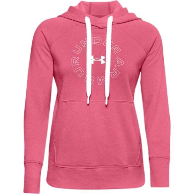 Under Armour Rival Fleece Metallic Women Training Hoody Pink