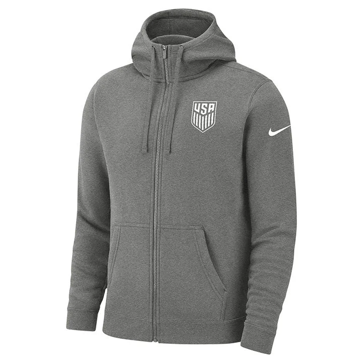 Men's Nike USMNT Full Zip Grey Hoodie