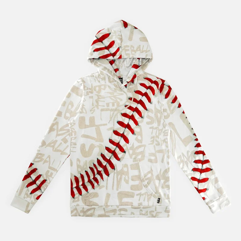 SLF Old Baseball Pattern Hoodie - Big